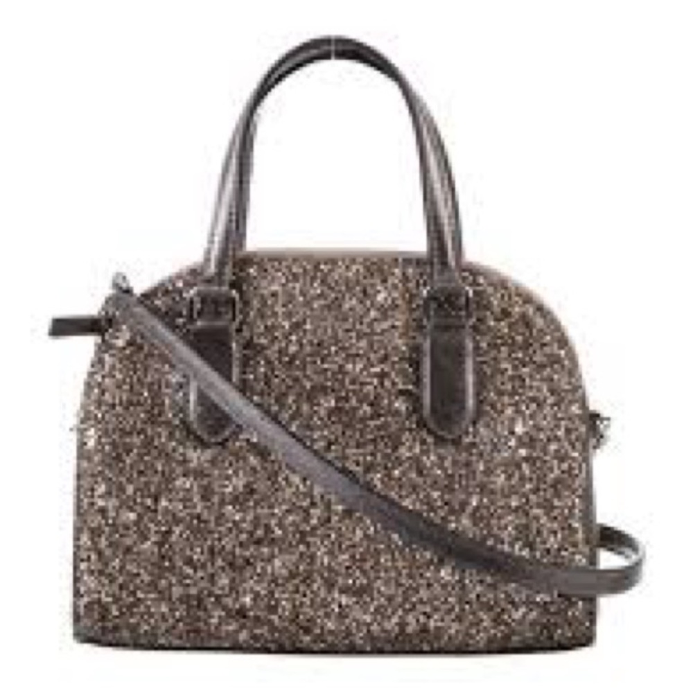 Kate Spade Sparkling Silver and Gray Satchel (C)